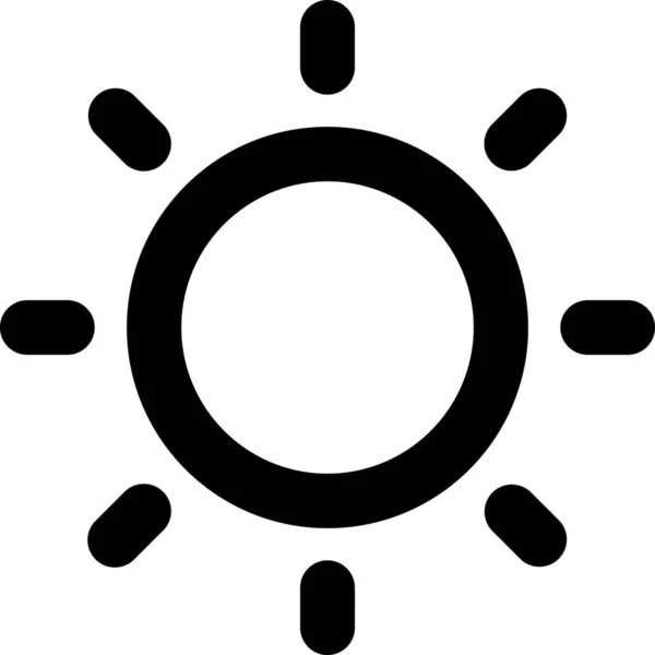 Tiempo Sol Meteorología Icono Estilo Sólido — Vector de stock