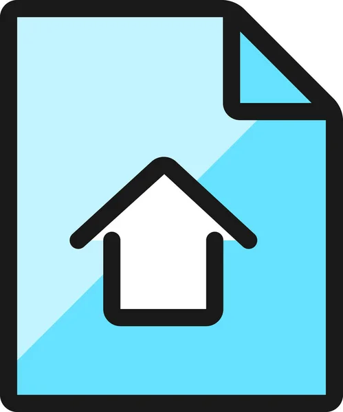Baupapier Home Icon Filedoutline Stil — Stockvektor