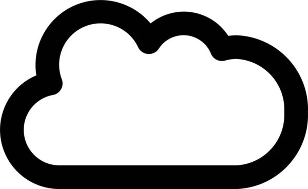 Ikona Edukacji Danych Chmurze Zarysie — Wektor stockowy