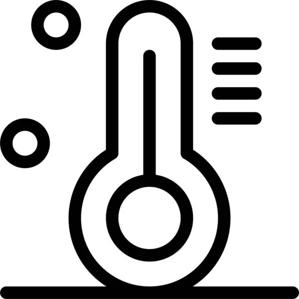 Temperatuurthermometer Weerpictogram — Stockvector