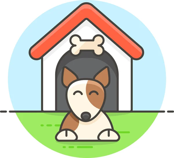 Dog Doghouse House Icon Petvet Category — Stock Vector