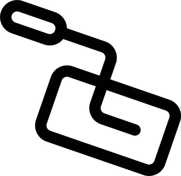 ツールフラット正方形のアイコンのアウトラインスタイル — ストックベクタ