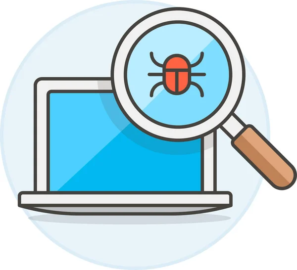 Bugs Codificación Icono Depuración — Archivo Imágenes Vectoriales