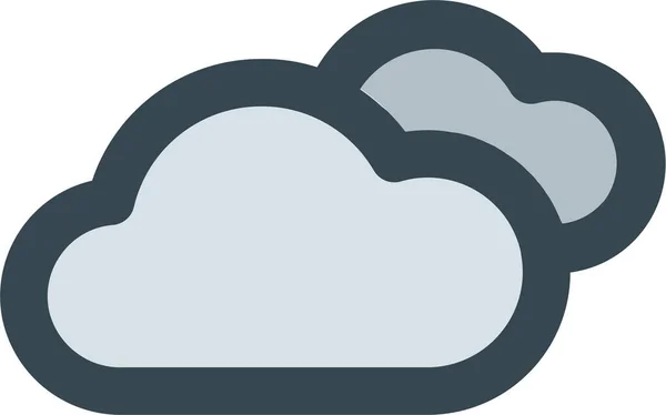 Nube Nubes Nublado Icono Estilo Filledoutline — Vector de stock