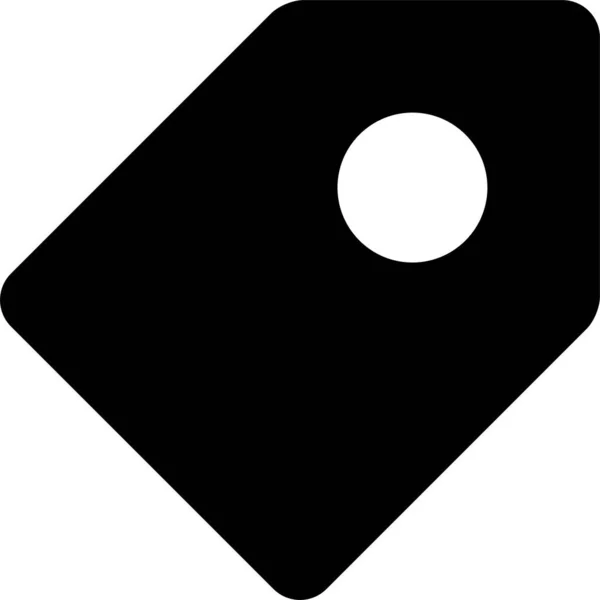 Ετικέτα Solid Glyph Icon Συμπαγές Στυλ — Διανυσματικό Αρχείο