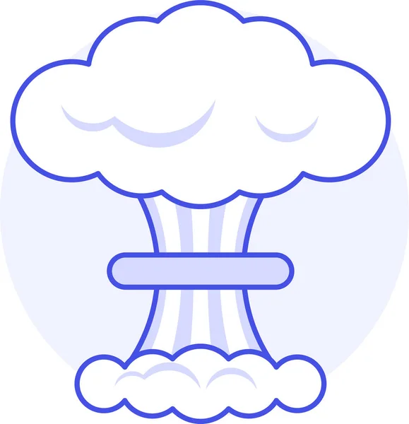 Explosie Bom Wolk Pictogram Wetshandhaving Categorie — Stockvector