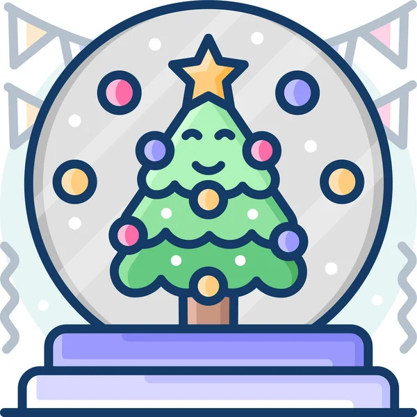 Árbol Navidad Icono Navidad Presente Categoría Navidad — Archivo Imágenes Vectoriales