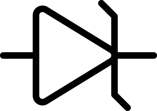 线路电路计算机图标 轮廓样式 — 图库矢量图片