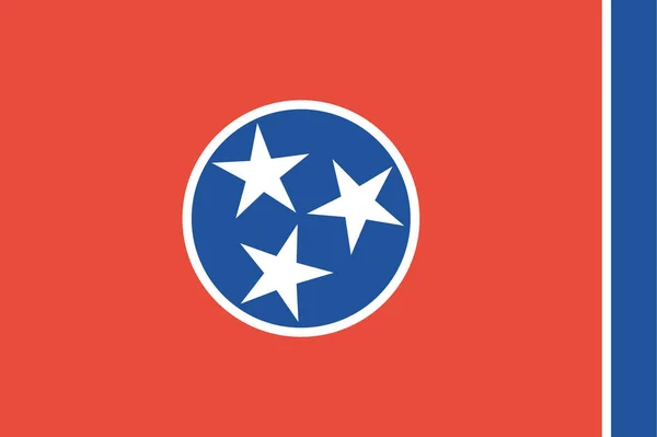 Bandera Estado Tennessee Icono Estilo Plano — Vector de stock
