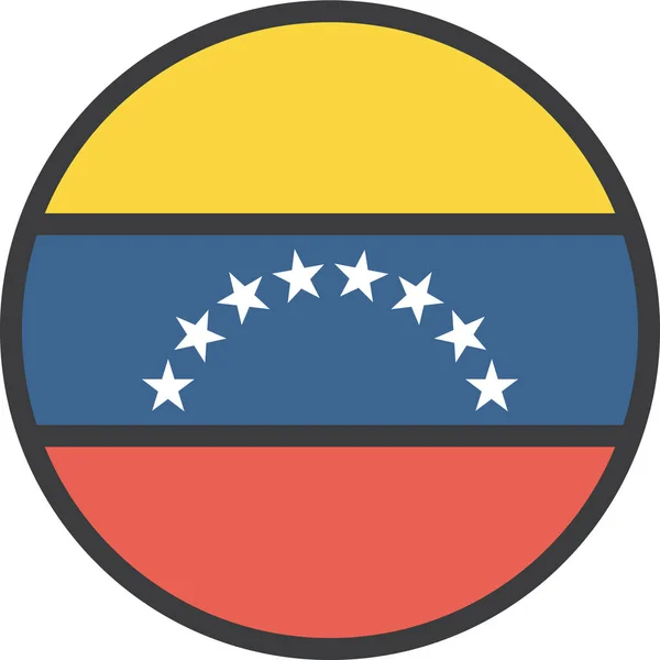 Ülke Bayrağı Venezuela Simgesi Dosya Özeti Biçiminde — Stok Vektör