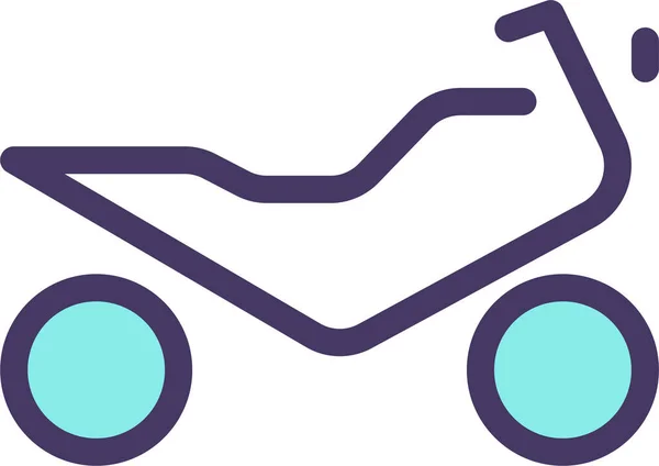 Fiets Motogp Motorfiets Icoon Filedoutline Stijl — Stockvector