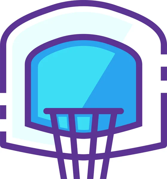 Dosyalanmış Ana Hatlı Basketbol Oyun Simgesi — Stok Vektör