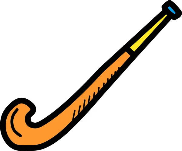 Bal Apparatuur Hockey Icoon Filedoutline Stijl — Stockvector