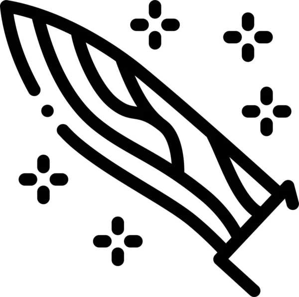 特徴ナイフ作りのアイコン — ストックベクタ