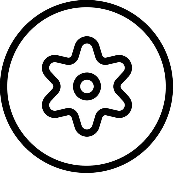 Значок Кругової Конічної Рамки Стилі Контур — стоковий вектор