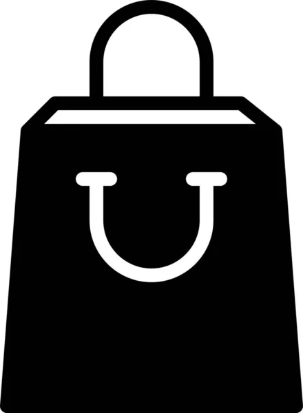 Bag Cart Commerce Icon Solid Style — Stock Vector