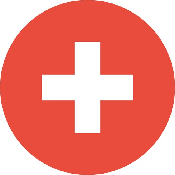 Flaga Szwajcaria Szwajcaria Ikona Płaskim Stylu — Wektor stockowy