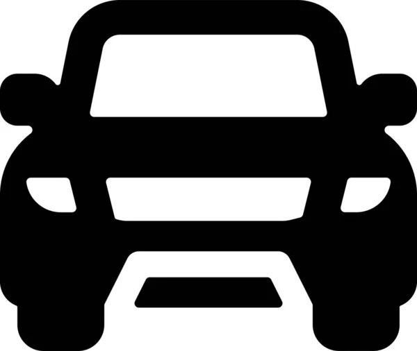 Vehículo Viaje Icono Transporte Estilo Sólido — Vector de stock