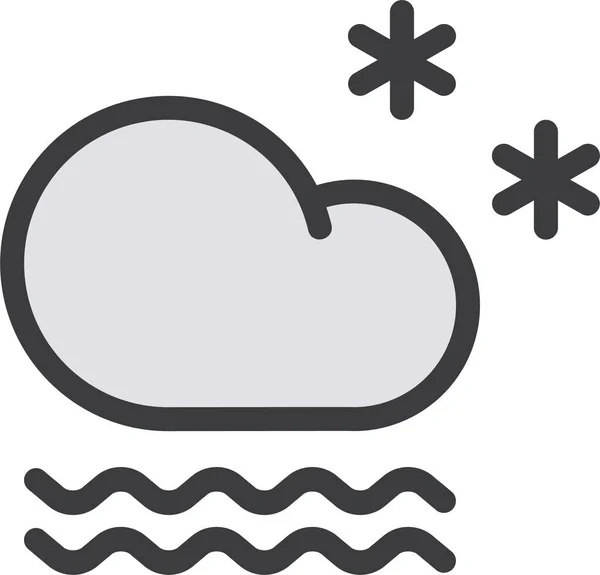 Nube Nublado Niebla Icono Estilo Filledoutline — Archivo Imágenes Vectoriales