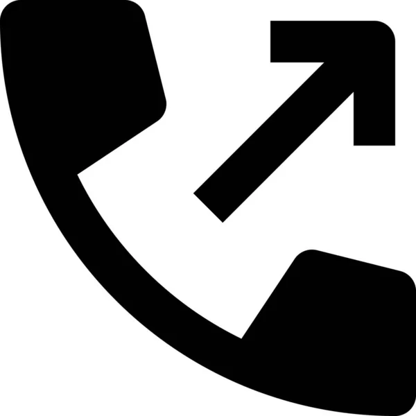 Call Communication Interface Icon Solidem Stil — Stockvektor