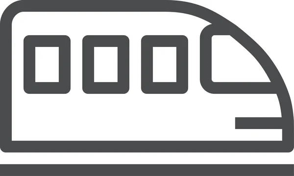 Monorail Μετρό Εικονίδιο Στο Περίγραμμα Στυλ — Διανυσματικό Αρχείο