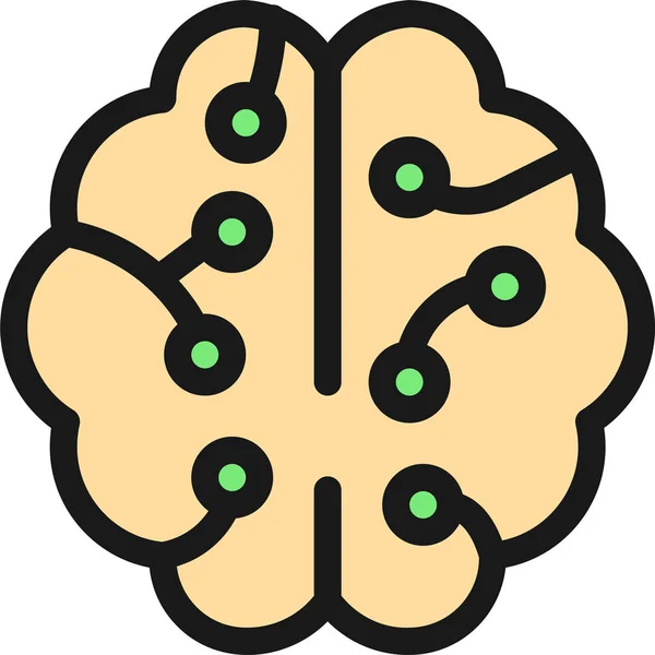 Brain Filledoutline Icon Filledoutline Style — 스톡 벡터