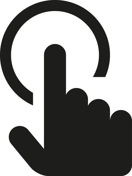 Cursor Click Hand Icon Solid Style — Stock Vector