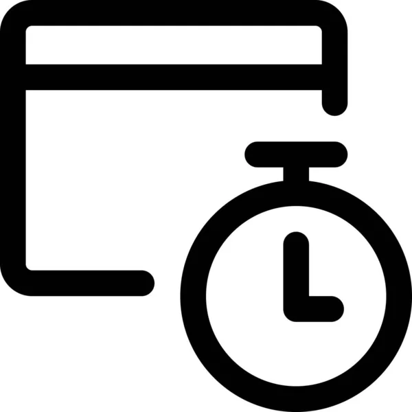 Ikona Czasu Optymalizacji Zegara Stylu Zarysu — Wektor stockowy