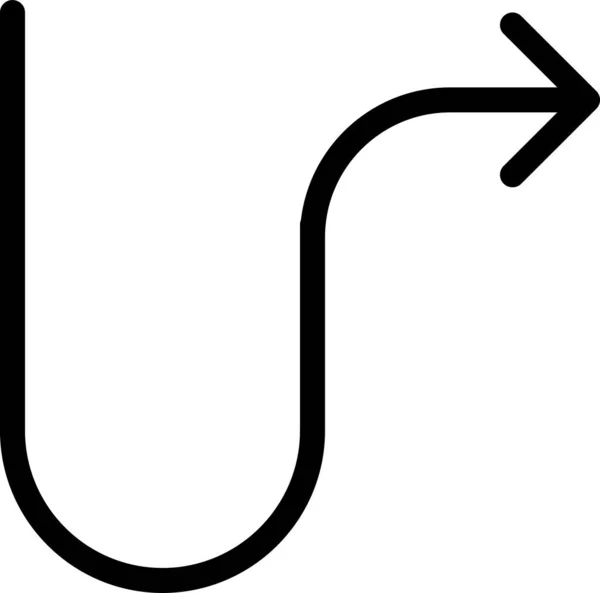Значок Діаграми Кривої Стрілки Стилі Контурів — стоковий вектор