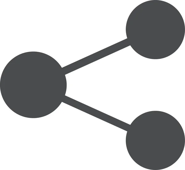 以坚实的风格共享连接网络图标 — 图库矢量图片