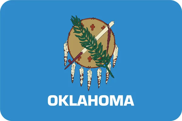 Drapeau Américain Icône Oklahoma Dans Catégorie Drapeau — Image vectorielle