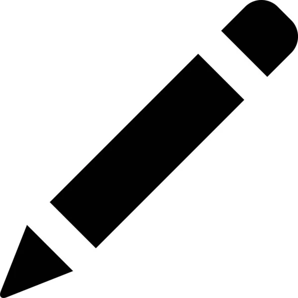 Bleistift Solides Glyphen Symbol Soliden Stil — Stockvektor