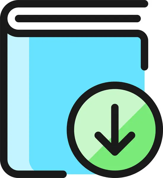 Libro Descarga Filledoutline Icono Estilo Filledoutline — Vector de stock