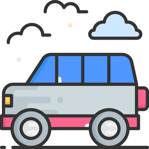 Resor Jeep Transport Ikon — Stock vektor