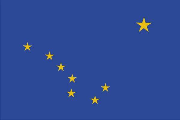 Εικονίδιο Κράτους Σημαίας Της Αλάσκα Επίπεδο Στυλ — Διανυσματικό Αρχείο
