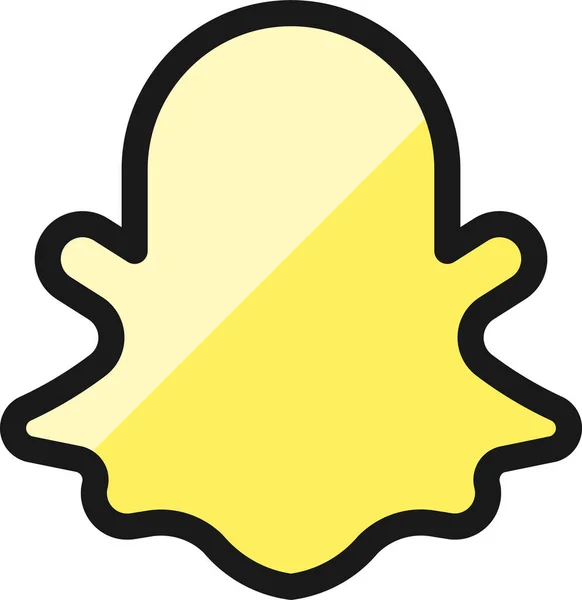 Das Snapchat Symbol Den Sozialen Medien Stil Von Filedoutline — Stockvektor