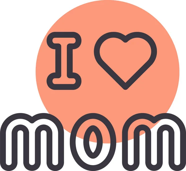 Love Mom Icon Mothersfathersday Category — стоковый вектор