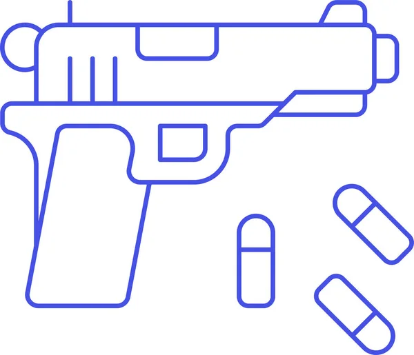 Ikona Muniční Výzbroje Kategorii Vynucování Práva — Stockový vektor