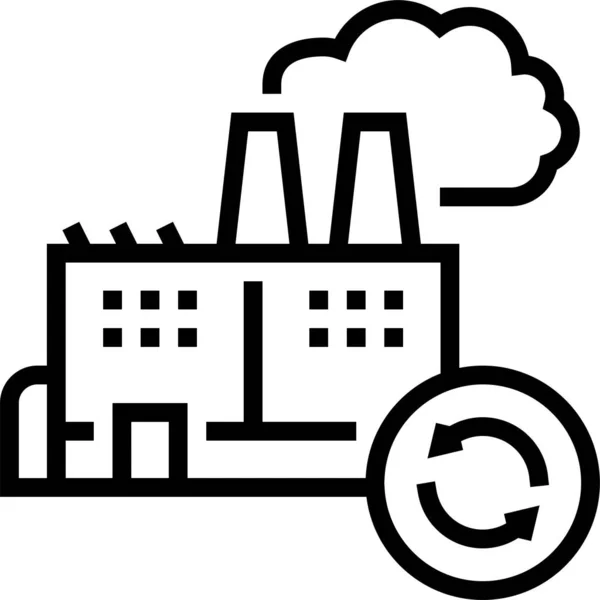 Ikona Recyklace Dopravního Průmyslu — Stockový vektor