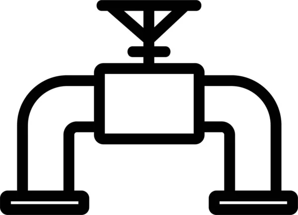 Ícone Tubo Torneira Contorno Categoria Construção Ferramentas —  Vetores de Stock