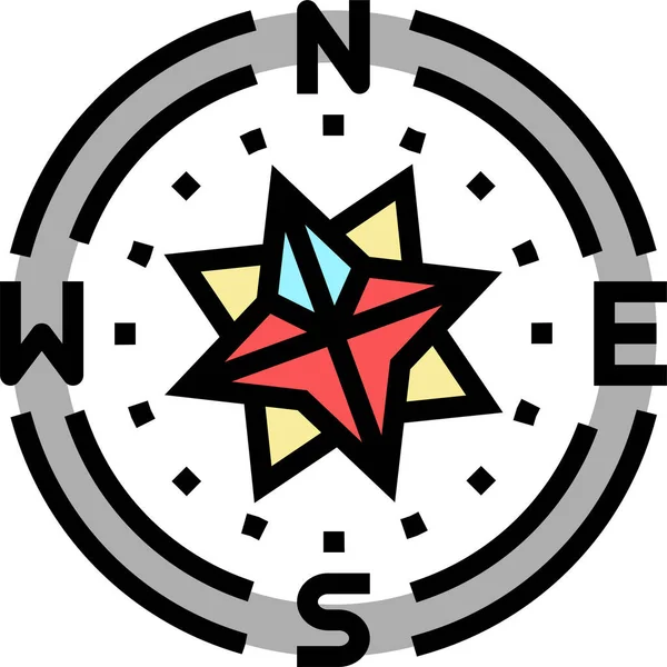 Oldtimer Kompass Gps Symbol — Stockvektor