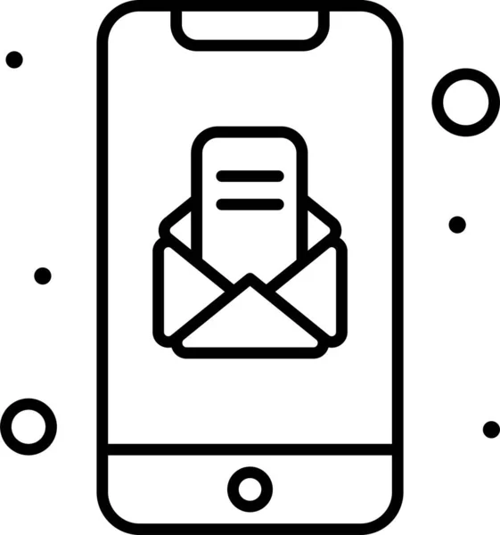 Mobilní Ikona Zprávy Aplikace — Stockový vektor