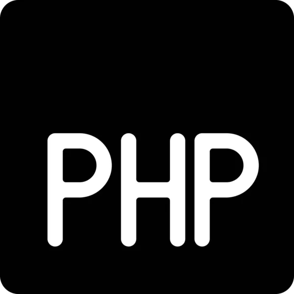 Php Code Files Icon Solid Style — стоковый вектор