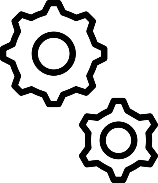 Cog Cogwheel Gear Icon Outline Style — Stock Vector