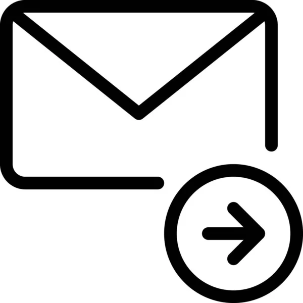 Ação Ações Ícone Mail Estilo Esboço — Vetor de Stock
