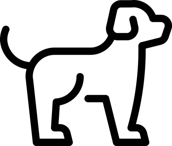 Animales Cannine Perro Icono Estilo Del Esquema — Vector de stock