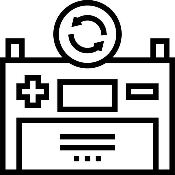 Icône Matériel Électrique Batterie — Image vectorielle