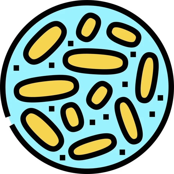 Lactobacillus Probióticos Bacterium Icon — Vector de stock