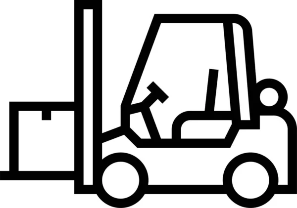 Ikon Loader Kereta Logistik - Stok Vektor