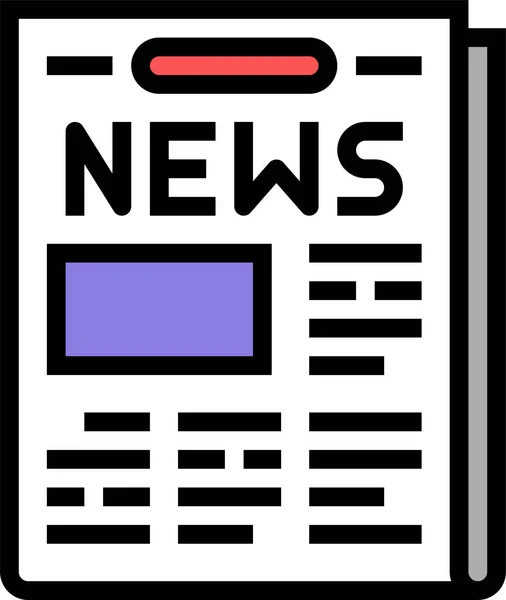 Periódico Noticias Artículos Icono Estilo Filledoutline — Vector de stock